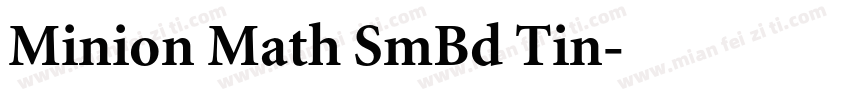 Minion Math SmBd Tin字体转换